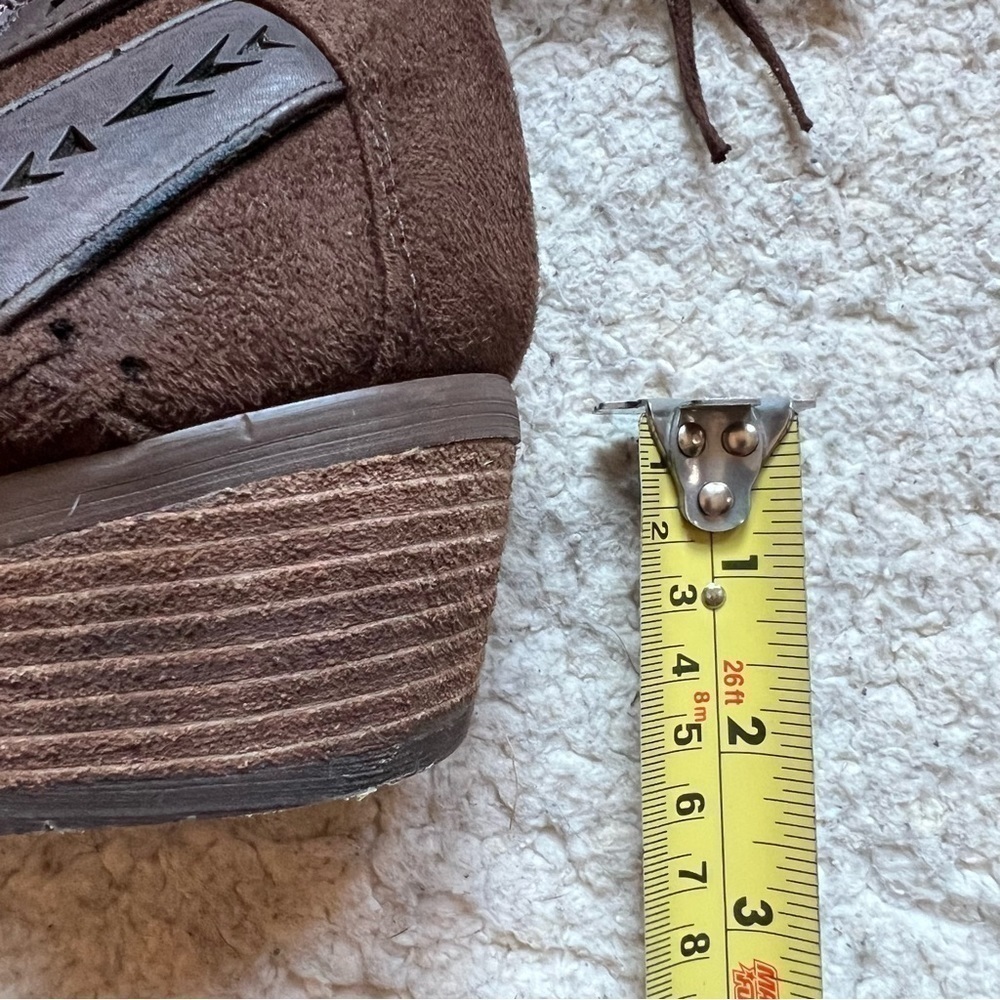 not rated: Sansa Faux Brown Suede 'Sansa Chelsea' Heeled Boots - Picture 10 of 13